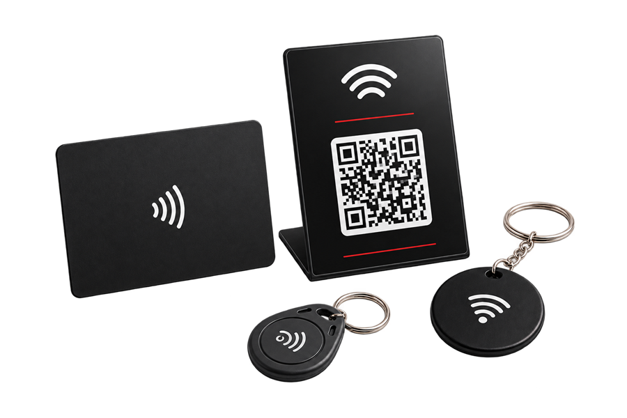 Tarjetas, tags y productos Red & Black TAP
