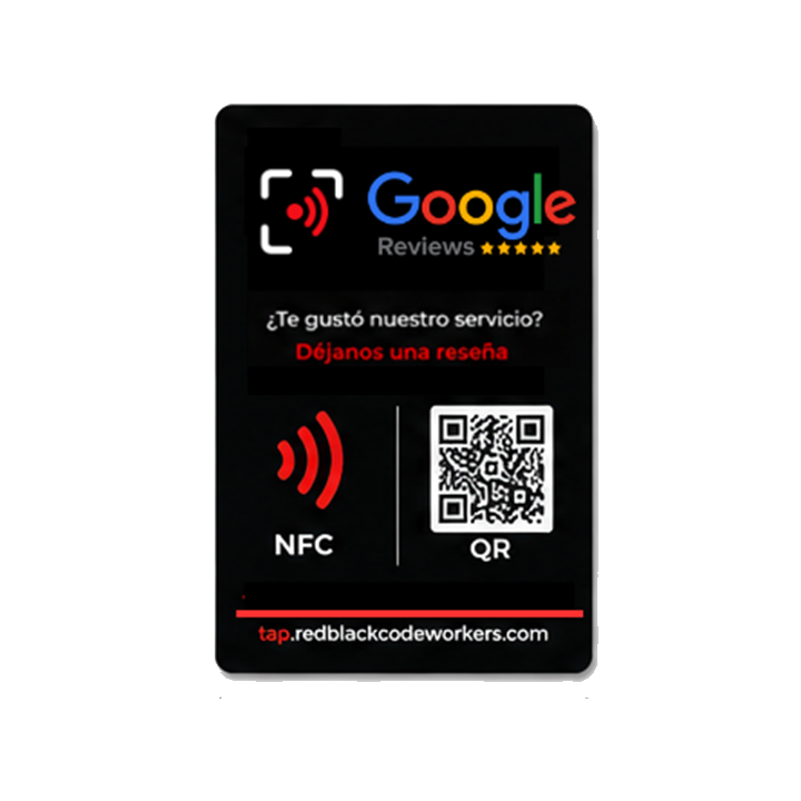 Display NFC para reseñas